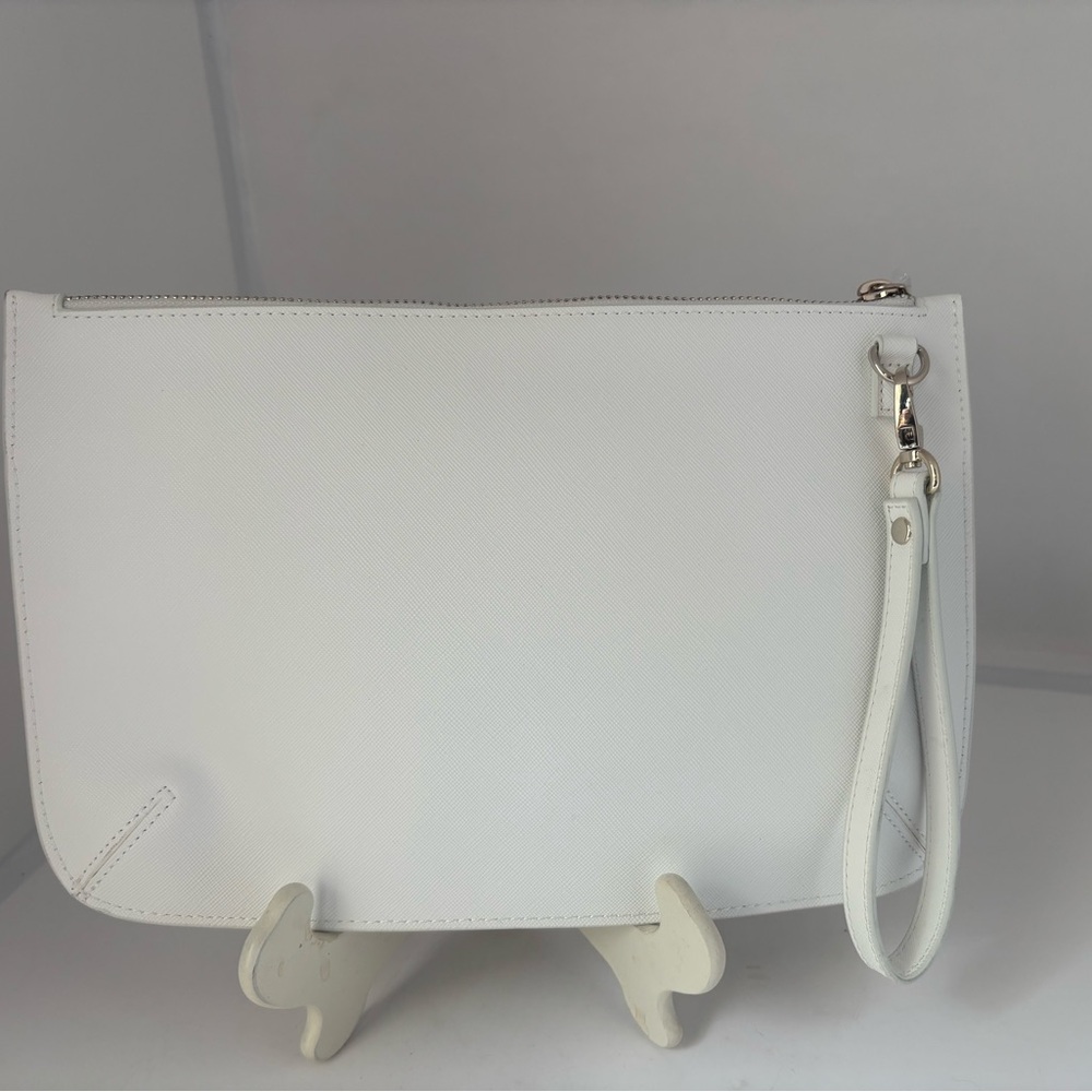 White House Black Market Floral White Clutch/wristlet with Stud Accents NWT - Picture 2 of 10
